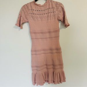 Bailey 44 pink chantel knit dress $498